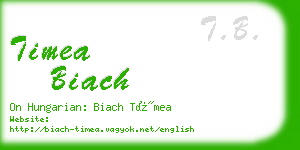 timea biach business card